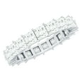 thumbnail image 1 of Rosec Jewels Princess Cut Moissanite Eternity Band Ring for Women - Full Eternity Ring, 925 Sterling Silver, US 8.50, 1 of 8