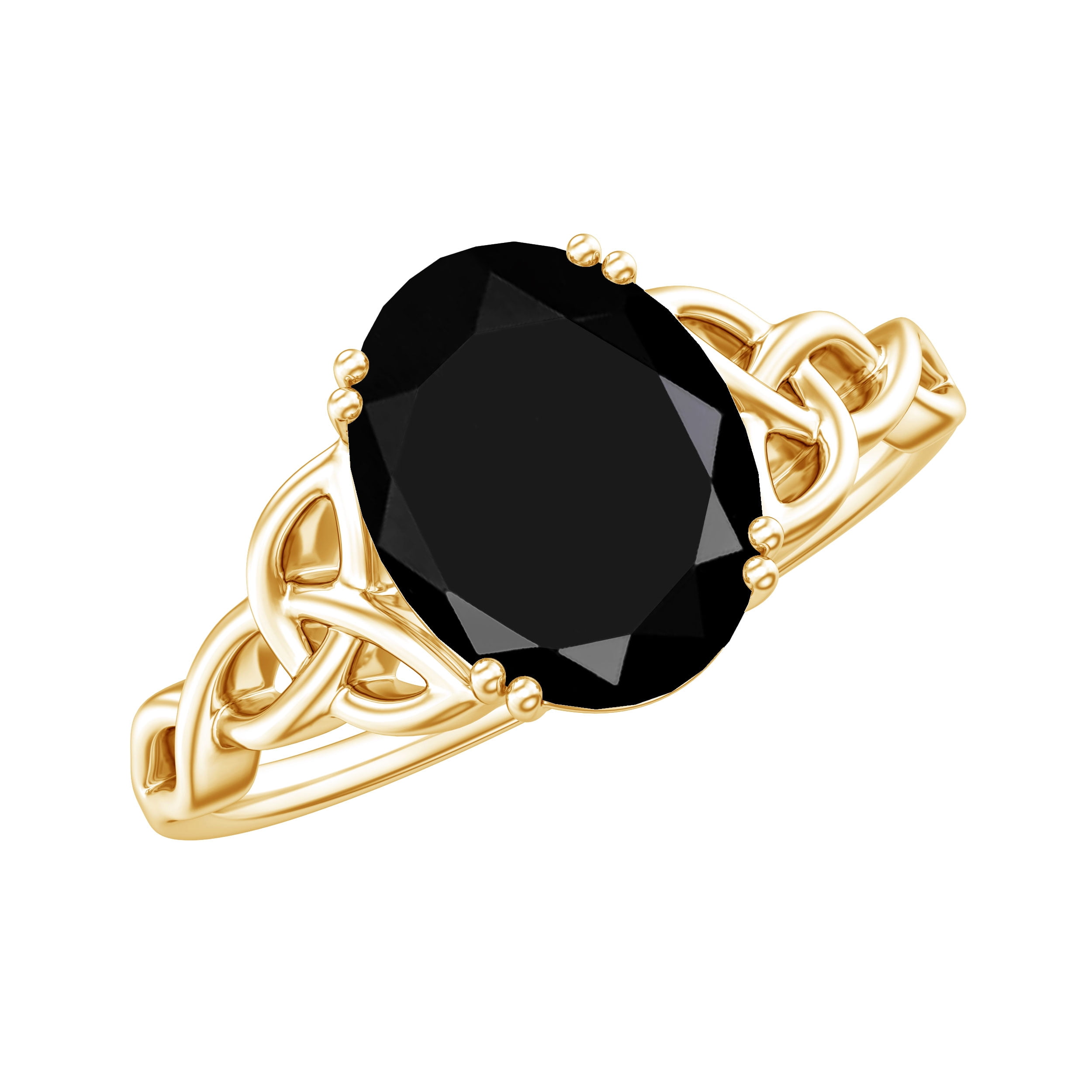 Rosec Jewels Real Black Onyx Solitaire Engagement Ring (1.7 Carat, AAA ...