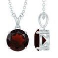 thumbnail image 1 of Rosec Jewels Real Garnet Solitaire Pendant for Women (2.25 CT, AAA Quality), 18K White Gold, 1 of 8