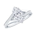 thumbnail image 1 of Rosec Jewels Silver Marquise Moissanite Engagement Ring 1 Ct - D-VS1 Quality Certified Moissanite Ring - Ready to Gift for Women, US 6.00, 1 of 9