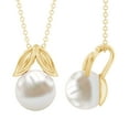 thumbnail image 1 of Rosec Jewels Solitaire Freshwater Pearl Pendant Necklace, June Birthstone Pendant - 9 mm, 18K Yellow Gold, 1 of 8