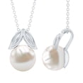 thumbnail image 1 of Rosec Jewels Solitaire Freshwater Pearl Pendant Necklace, June Birthstone Pendant - 9 mm, 925 Sterling Silver, 1 of 7