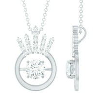 Rosec Jewels Vintage Style Diamond Necklace (Lab Grown, EF-VS Quality) - Gift for Anniversary, 925 Sterling Silver