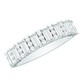 thumbnail image 1 of Rosec Jewels Certified Moissanite Half Eternity Ring for Women - Round and Baguette Moissanite Ring - D-VS1 Grade - Ready to Gift, 18K White Gold, US 6.50, 1 of 7