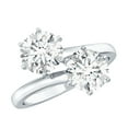 thumbnail image 1 of Rosec Jewels Womens Toi Et Moi Engagement Ring with Moissanite - 7 mm Round - D-VS1 Quality Certified - with Jewelry Box, 18K White Gold, US 12.00, 1 of 8