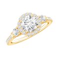 thumbnail image 1 of Rosec Jewels Classic Moissanite Engagement Ring for Women (1.75 CT, D-VS1 Quality), 14K Yellow Gold, US 10.50, 1 of 8