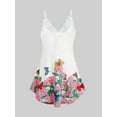 thumbnail image 1 of Rosegal Plus Size Embroidered Butterfly Printed Tunic Tank Top, 1 of 4