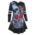 thumbnail image 1 of Rosegal Women's Plus Size Flower Skull Long Sleeve Tee, 1 of 5