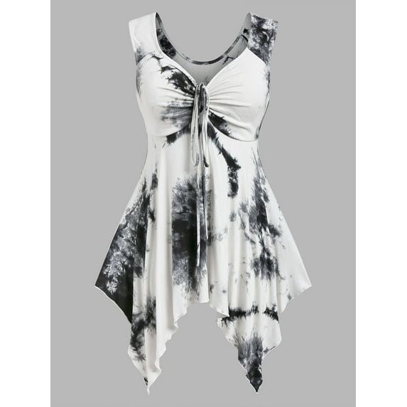 Rosegal Women's Plus Size Tie Dye Tank Top