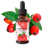 Rosehip Seed Oil   Cold-Pressed Nourishing Oil for Skin & Hair by Relaxcation | 0.5 fl oz