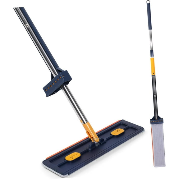 Roseionly Large Flat Mop Flat Mop Cleaning Duster Reusable Dust Sweeping Style Flat Large Cleaner O Floor Duster Clean Cleaning Accessories Mope PVC