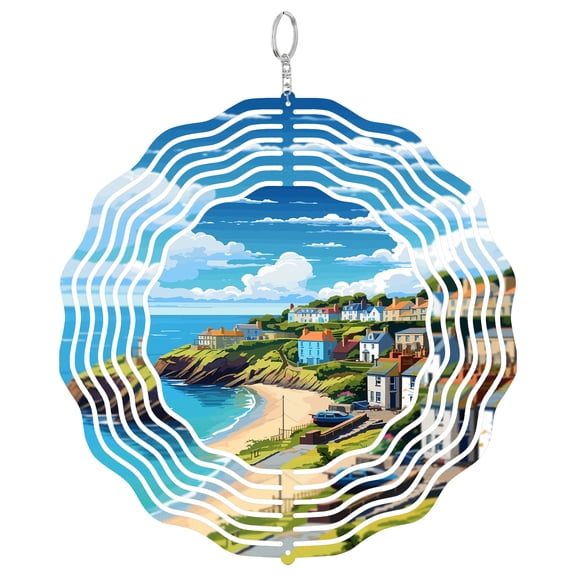 Roseland Peninsula 3D Wind Spinner Kinetic Yard Art Garden Hanging Decor Stainless Steel