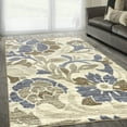 thumbnail image 1 of Roselyn Farmhouse Printed Nylon Floral Non-Slip Washable Indoor High Traffic Runner by Blue Nile Mills - 4' x 6', Ivory, 1 of 4