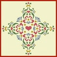 thumbnail image 1 of Rosemaling Pattern 7 Stencil - Rose Scandinavian Decorative Mylar - The Artful Stencil, 1 of 4