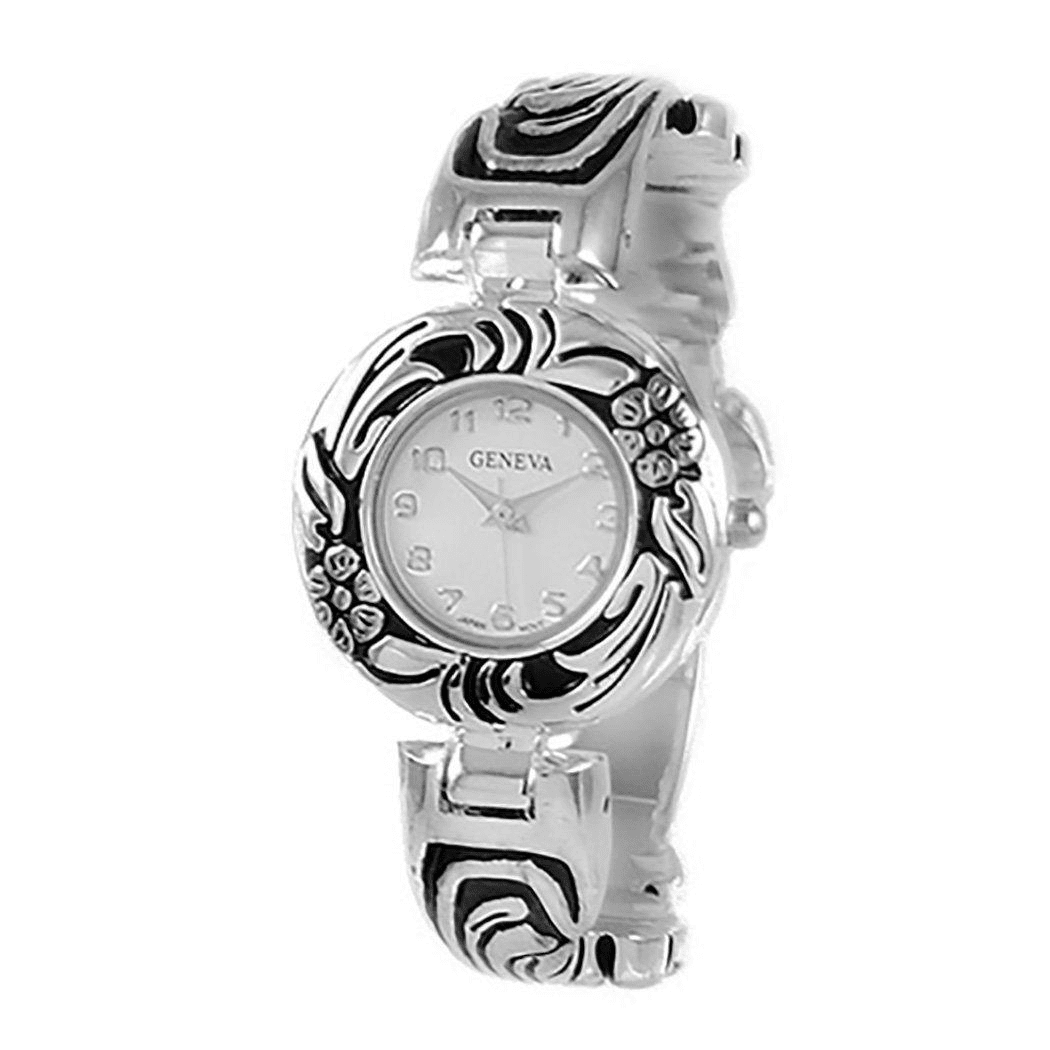 2tone rose silver string style band luxury women's bangle