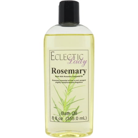 Rosemary Bath Oil - Scented Body Oil - Relaxing & Moisturizing Bathing Oil - Fragrance Body Oil For Dry & Rough Sensitive Skin - 8 oz