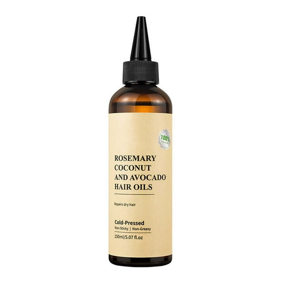 Rosemary, Coconut & Avocado Hair Oil with Biotin, Rosemary Oil for Hair Organic, Nourishing Hair Growth & Strengthening Formula, Promotes Healthy, Suitable for All Hair Types