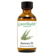 Rosemary Essential Oil - 2 fl oz 59 ml Glass Bottle w/ Cap - 100% Pure Essential Oil by GreenHealth