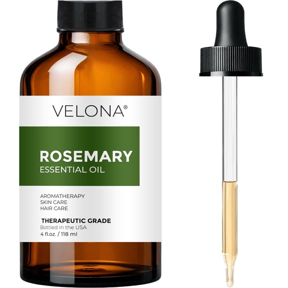 Rosemary Essential Oil by Velona - 4 oz | Therapeutic Grade for Aromatherapy Diffuser Undiluted