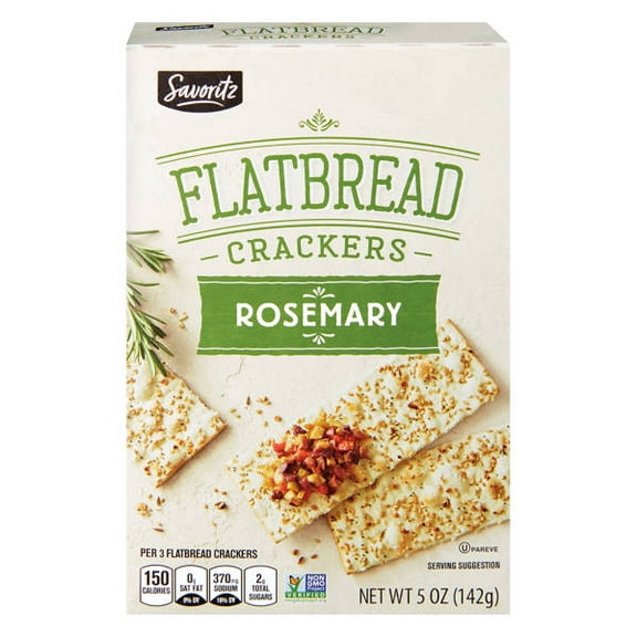 Rosemary Flatbread Cracker, 5 oz- Pack of 5