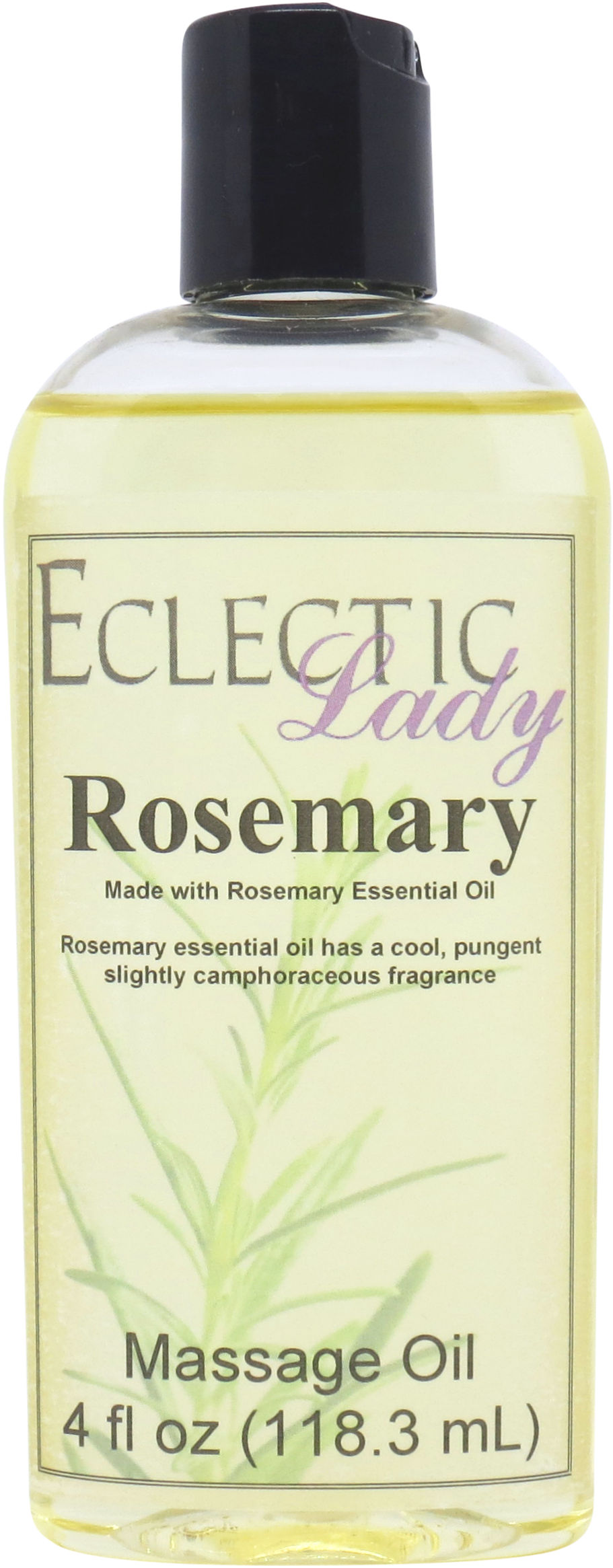 Rosemary Massage Oil by Eclectic Lady, 4 oz, Sweet Almond Oil and