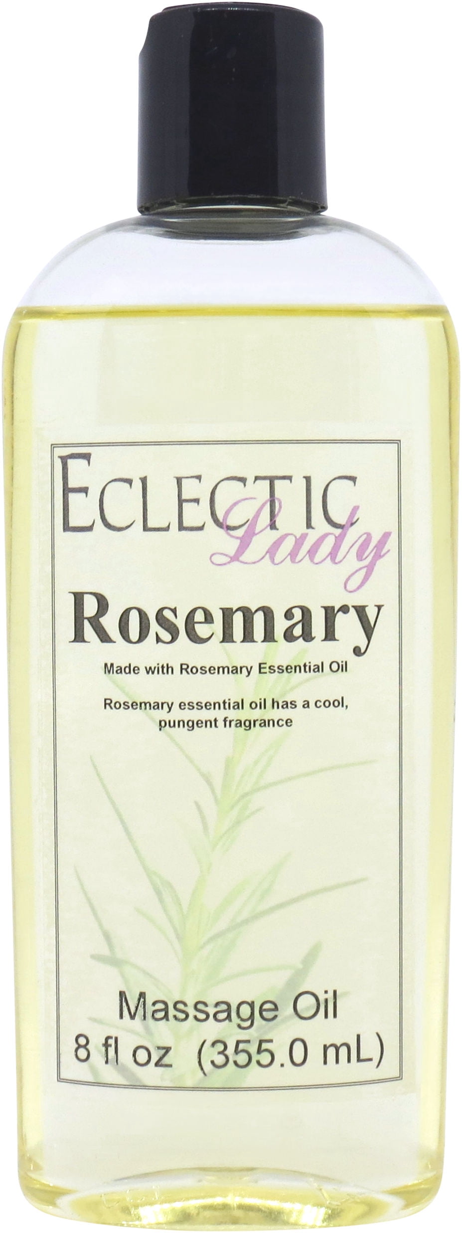Rosemary Massage Oil by Eclectic Lady, 8 oz, Sweet Almond Oil and Jojoba Oil