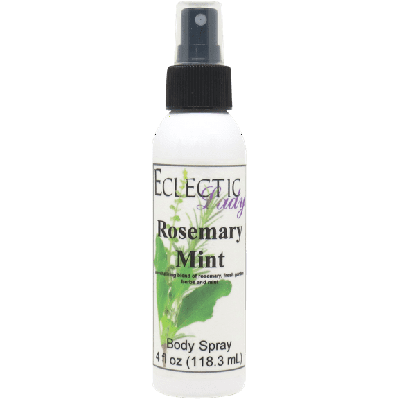 Rosemary Mint Body Spray, Eclectic Lady, Hydrating Mist, Unisex, 16 oz