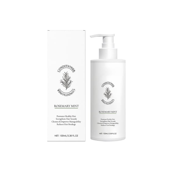 Rosemary Mint Conditioner  Promotes Healthy Hair, Strengthens Strands, Reduces Breakage, Improves Manageability, Cleanses and Softens for All Hair Types