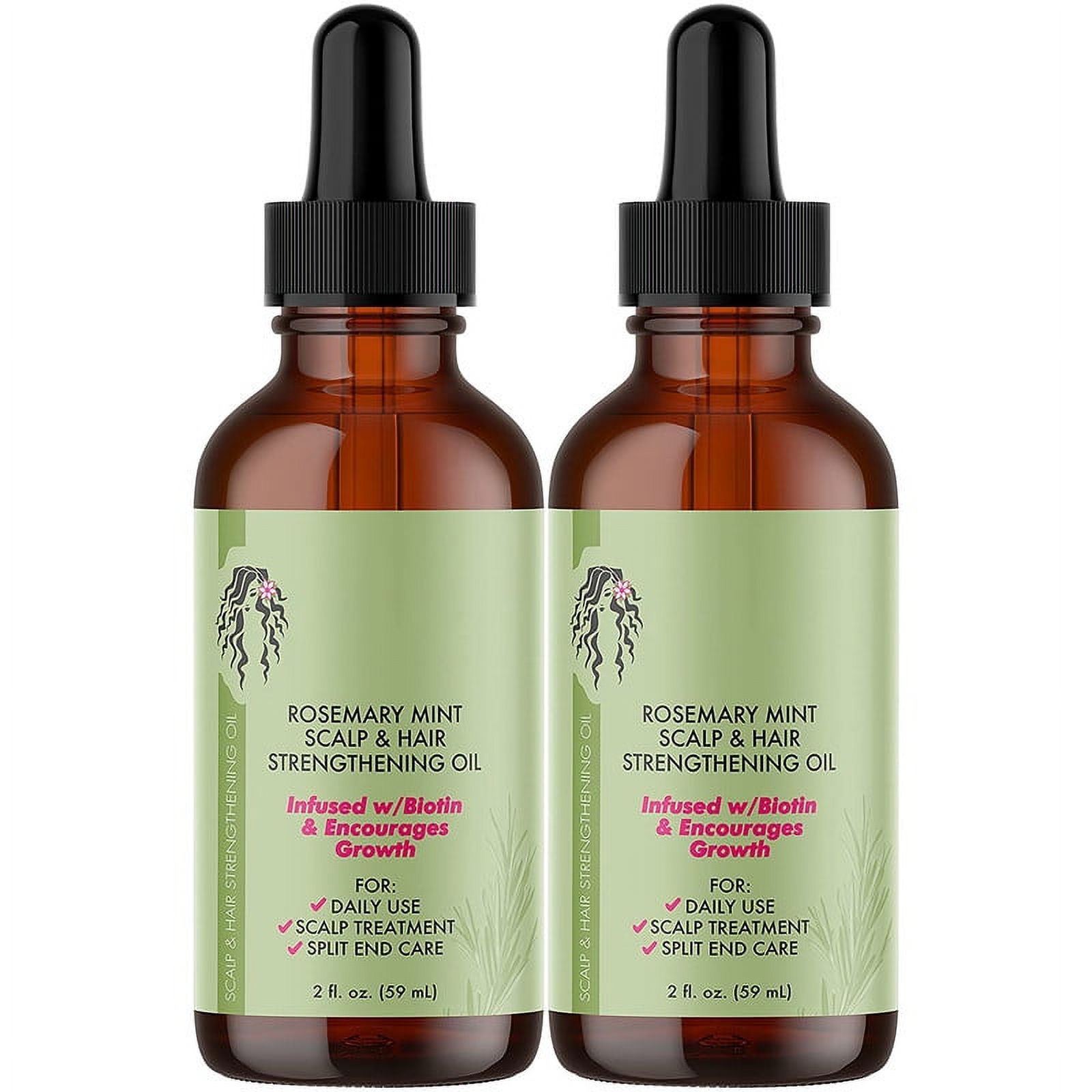 Rosemary Mint Scalp & Hair Organics Strengthening Oil, With Biotin & Essential Oils, Nourishing