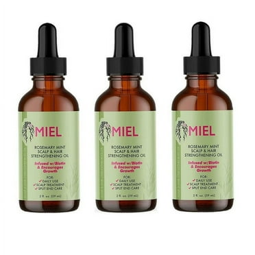 Rosemary Mint Scalp & Hair Strengthening Oil, Organics Rosemary Mint Growth Oil 2 oz, Scalp and Hair Strengthening oil, Infused with biotin to encourage growth (3PCS)