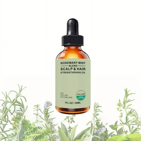 Rosemary Mint Scalp & Hair Strengthening Oil for All Hair Types for Hair Care, Scalp Massage, Skin Care and Aromatherapy-1pcs