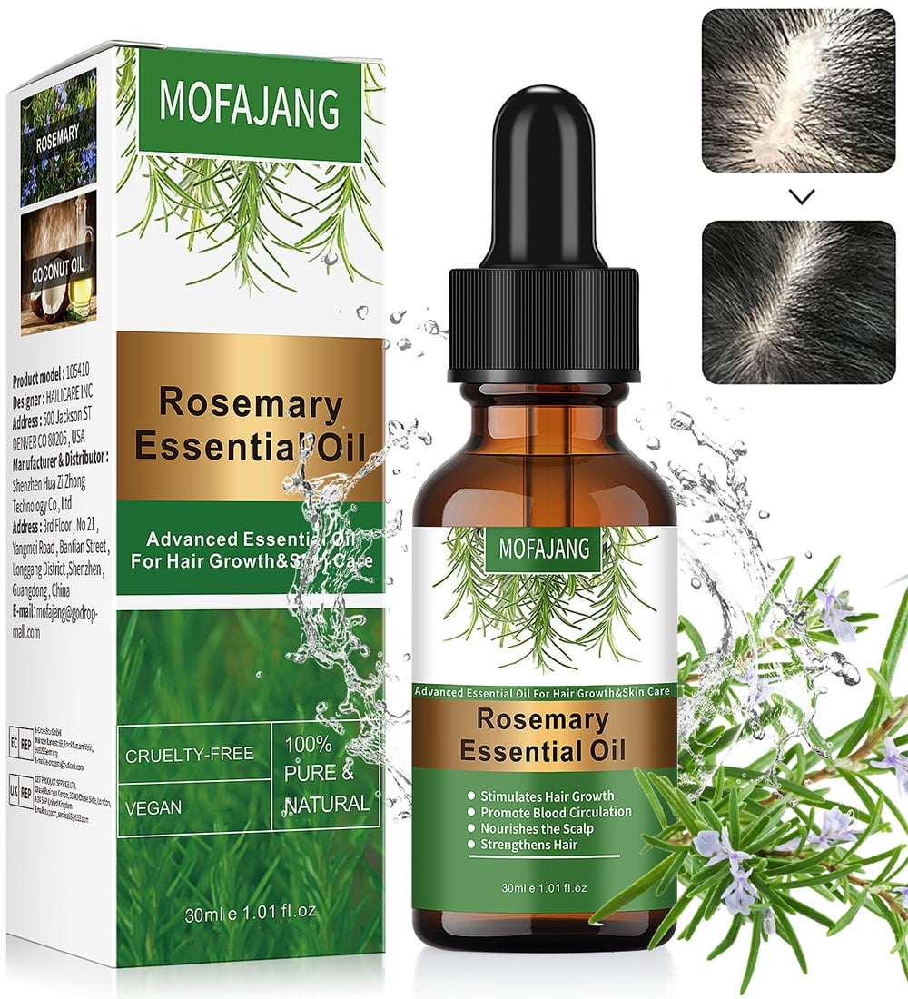 Rosemary Oil for Hair Regrowth, Biotin Hair Serum for Hair Loss Regrowth Treatment, Enhanced