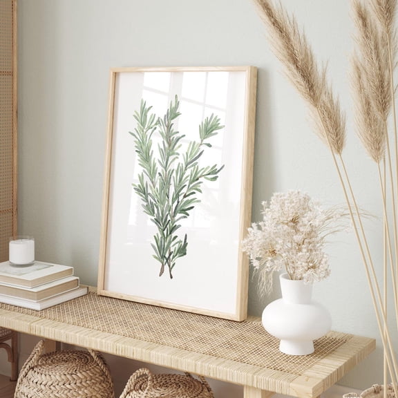 Rosemary Poster, Minimalist Kitchen Herb Illustration