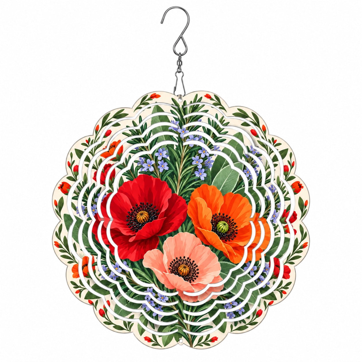 Rosemary Sage Layered Cluster Wind Spinner for Patio Decor, Fresh ...