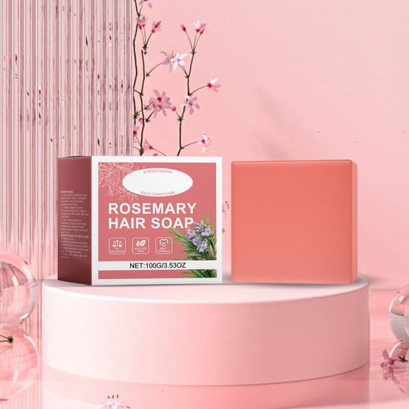 Rosemary Shampoo Bar For Hair,Conditioner for Thinning Hair, Volume Solid Shampoo Bar,Natural Hair Soap Bars for Women with Fizzy Hair,Deeply Nourishes Hair And Provides Gentle Care,100g