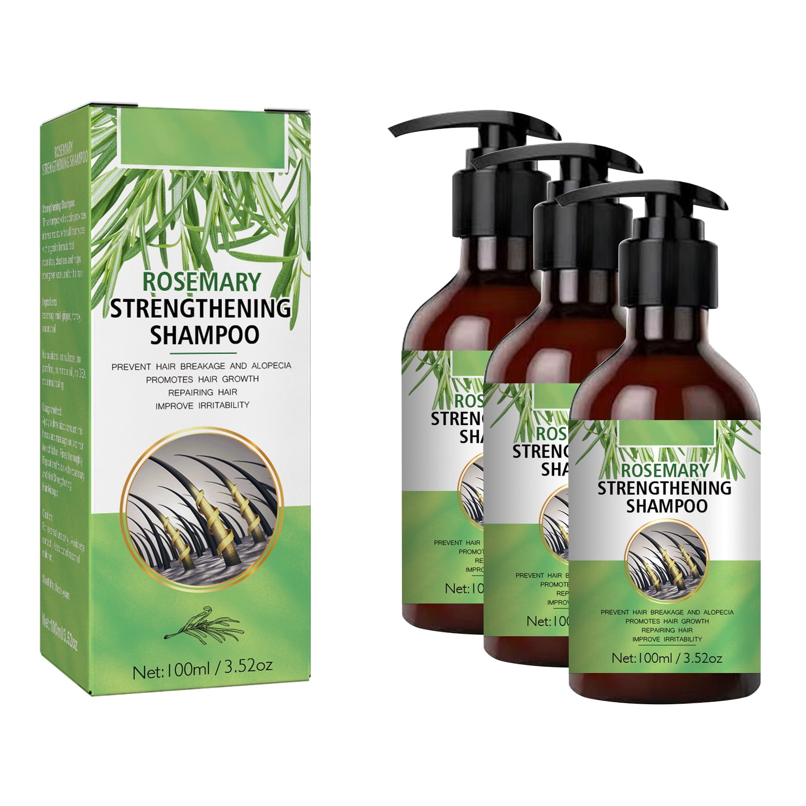 Rosemary Shampoo for Hair Growth,Rosemary Mint Strengthening Shampoo