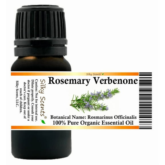 Rosemary Verbenone Organic Essential Oil 10 ml (1/3 fl oz) - 100% Pure and Natural by Silky Scents