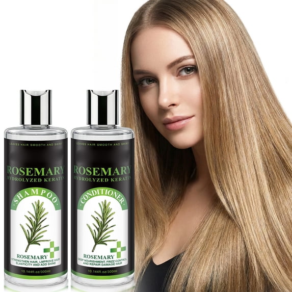 Rosemarys Keratin Shampoo And Conditioner Care For Hair Two Bottles 300ml