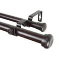 thumbnail image 1 of Rosen Double Curtain Rod 120-170 inch - Mahogany, 1 of 3