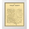thumbnail image 1 of Rosenberg 20x23 White Modern Wood Framed Museum Art Print Titled - Collin Texas Landowner - Rosenberg 1861, 1 of 4