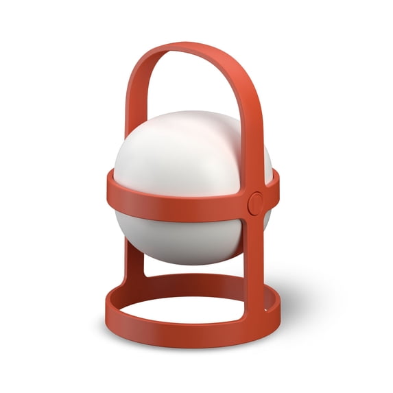 Rosendahl Soft Spot Solar Circular Lantern - 9.8 in., Elegant & Durable Solar-Powered Lantern with Rechargeable USB, Ideal for Indoor and Outdoor Use, Cozy Home Lighting and Decor (Terracotta)