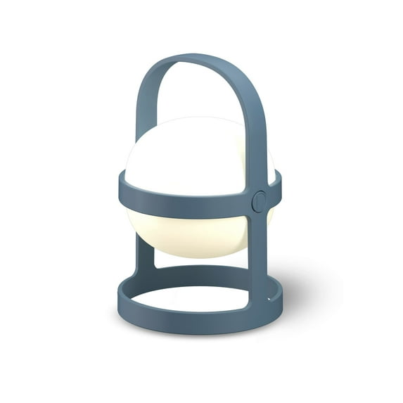 Rosendahl Soft Spot Solar Circular Lantern - 9.8 in., Elegant & Durable Solar-Powered Lantern with Rechargeable USB, Ideal for Indoor and Outdoor Use, Cozy Home Lighting and Decor (Sky Blue)