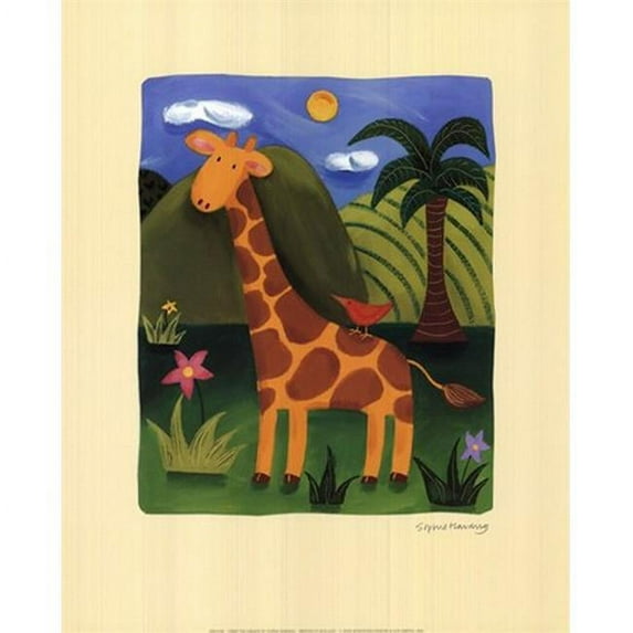 Rosenstiels ROSSPB1038 Gerry the Giraffe Poster Print by Sophie Harding - 10 x 12