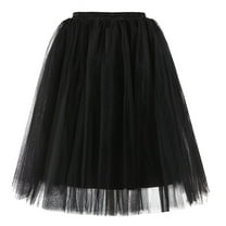 Rosenvy Women's A-Line Knee-Length Tulle Petticoat Skirt