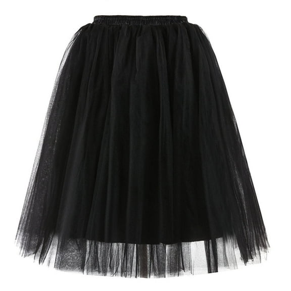 Rosenvy Women's A-Line Knee-Length Tulle Petticoat Skirt