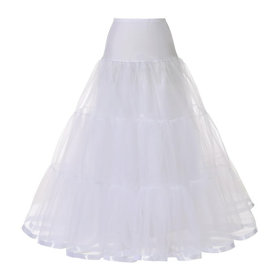 Rosenvy Women's Ankle-Length Crinoline Petticoat Slip