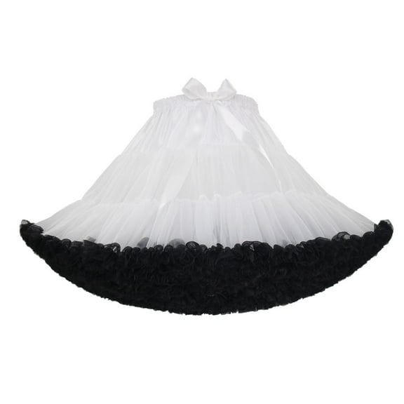 Rosenvy Women's Elastic Waist Puffy Tulle Tutu Skirt