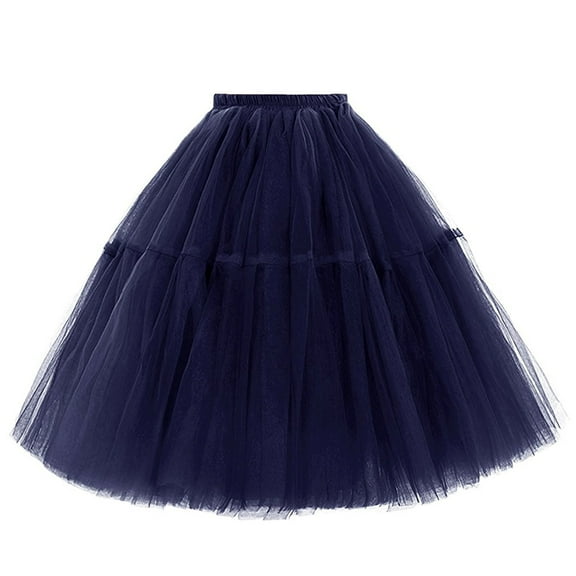Rosenvy Women's Midi A-Line Fluffy Tulle Tutu Skirt