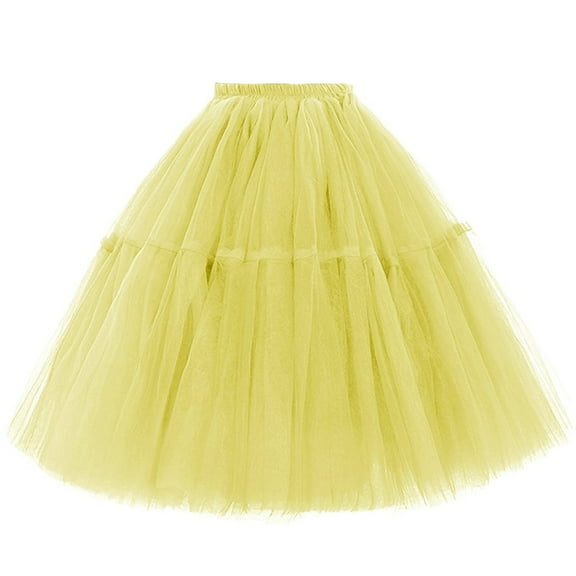 Rosenvy Women's Midi A-Line Fluffy Tulle Tutu Skirt