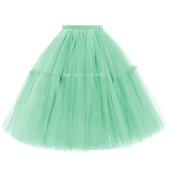 Rosenvy Women's Midi A-Line Fluffy Tulle Tutu Skirt